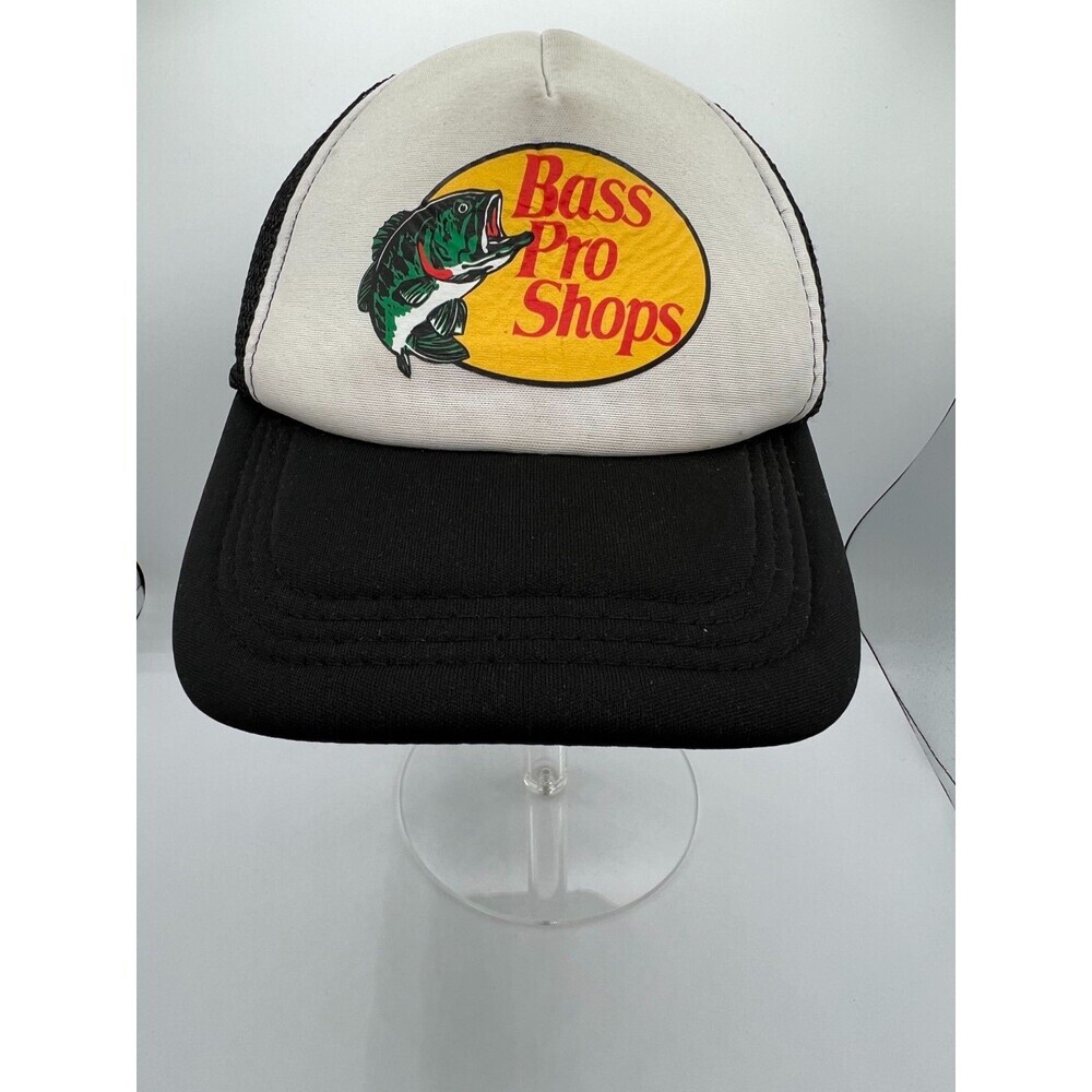 Bass Pro Shops black Mesh Snapback Trucker Hat Adjustable